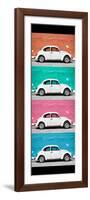 ¡Viva Mexico! Panoramic Collection - White VW Beetle Cars-Philippe Hugonnard-Framed Photographic Print