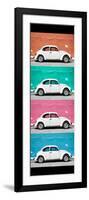 ¡Viva Mexico! Panoramic Collection - White VW Beetle Cars-Philippe Hugonnard-Framed Photographic Print