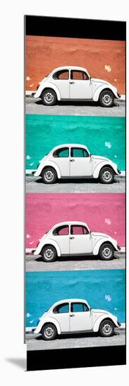 ¡Viva Mexico! Panoramic Collection - White VW Beetle Cars-Philippe Hugonnard-Mounted Photographic Print