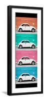 ¡Viva Mexico! Panoramic Collection - White VW Beetle Cars-Philippe Hugonnard-Framed Photographic Print