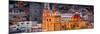 ¡Viva Mexico! Panoramic Collection - Yellow Church by Night - Guanajuato-Philippe Hugonnard-Mounted Photographic Print
