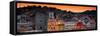 ¡Viva Mexico! Panoramic Collection - Yellow Church by Night I - Guanajuato-Philippe Hugonnard-Framed Stretched Canvas