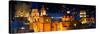 ¡Viva Mexico! Panoramic Collection - Yellow Church by Night II - Guanajuato-Philippe Hugonnard-Stretched Canvas
