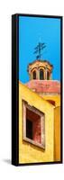 ¡Viva Mexico! Panoramic Collection - Yellow Church Facade-Philippe Hugonnard-Framed Stretched Canvas