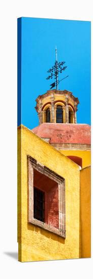 ¡Viva Mexico! Panoramic Collection - Yellow Church Facade-Philippe Hugonnard-Stretched Canvas