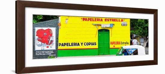 ¡Viva Mexico! Panoramic Collection - Yellow Papeleria Estrella-Philippe Hugonnard-Framed Premium Photographic Print