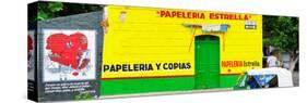 ¡Viva Mexico! Panoramic Collection - Yellow Papeleria Estrella-Philippe Hugonnard-Stretched Canvas