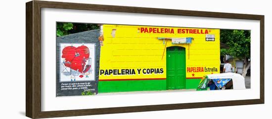 ¡Viva Mexico! Panoramic Collection - Yellow Papeleria Estrella-Philippe Hugonnard-Framed Photographic Print