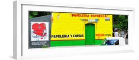 ¡Viva Mexico! Panoramic Collection - Yellow Papeleria Estrella-Philippe Hugonnard-Framed Photographic Print