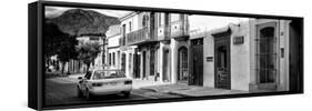 ¡Viva Mexico! Panoramic Collection - Yellow Taxi and Colorful Street in Oaxaca II-Philippe Hugonnard-Framed Stretched Canvas