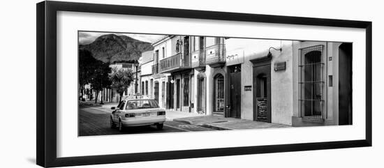 ¡Viva Mexico! Panoramic Collection - Yellow Taxi and Colorful Street in Oaxaca II-Philippe Hugonnard-Framed Photographic Print