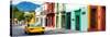 ¡Viva Mexico! Panoramic Collection - Yellow Taxi and Colorful Street in Oaxaca-Philippe Hugonnard-Stretched Canvas