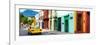 ¡Viva Mexico! Panoramic Collection - Yellow Taxi and Colorful Street in Oaxaca-Philippe Hugonnard-Framed Photographic Print