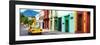 ¡Viva Mexico! Panoramic Collection - Yellow Taxi and Colorful Street in Oaxaca-Philippe Hugonnard-Framed Photographic Print
