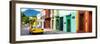 ¡Viva Mexico! Panoramic Collection - Yellow Taxi and Colorful Street in Oaxaca-Philippe Hugonnard-Framed Photographic Print