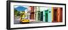 ¡Viva Mexico! Panoramic Collection - Yellow Taxi and Colorful Street in Oaxaca-Philippe Hugonnard-Framed Photographic Print