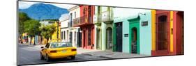 ¡Viva Mexico! Panoramic Collection - Yellow Taxi and Colorful Street in Oaxaca-Philippe Hugonnard-Mounted Photographic Print
