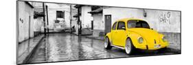 ¡Viva Mexico! Panoramic Collection - Yellow VW Beetle Car in San Cristobal de Las Casas-Philippe Hugonnard-Mounted Photographic Print
