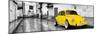 ¡Viva Mexico! Panoramic Collection - Yellow VW Beetle Car in San Cristobal de Las Casas-Philippe Hugonnard-Mounted Premium Photographic Print