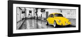 ¡Viva Mexico! Panoramic Collection - Yellow VW Beetle Car in San Cristobal de Las Casas-Philippe Hugonnard-Framed Photographic Print