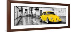 ¡Viva Mexico! Panoramic Collection - Yellow VW Beetle Car in San Cristobal de Las Casas-Philippe Hugonnard-Framed Photographic Print