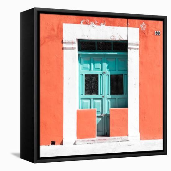 ¡Viva Mexico! Square Collection - "130 Street" Coral Wall-Philippe Hugonnard-Framed Stretched Canvas