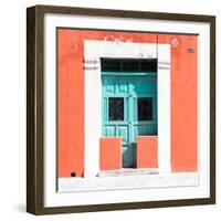 ¡Viva Mexico! Square Collection - "130 Street" Coral Wall-Philippe Hugonnard-Framed Photographic Print