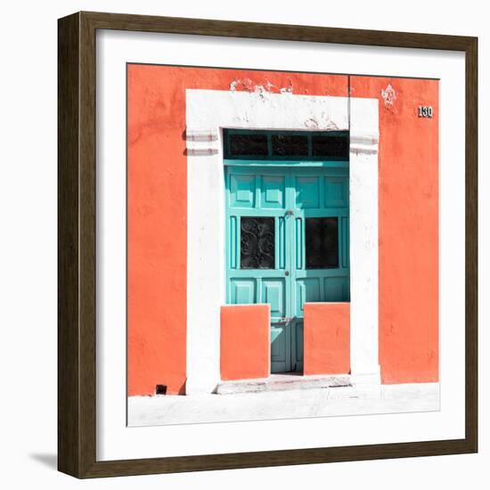 ¡Viva Mexico! Square Collection - "130 Street" Coral Wall-Philippe Hugonnard-Framed Photographic Print