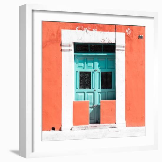 ¡Viva Mexico! Square Collection - "130 Street" Coral Wall-Philippe Hugonnard-Framed Photographic Print