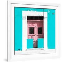 ¡Viva Mexico! Square Collection - "130 Street" Turquoise Wall-Philippe Hugonnard-Framed Photographic Print