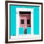 ¡Viva Mexico! Square Collection - "130 Street" Turquoise Wall-Philippe Hugonnard-Framed Photographic Print