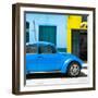 ¡Viva Mexico! Square Collection - "15 Street" Blue VW Beetle Car-Philippe Hugonnard-Framed Photographic Print