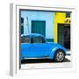 ¡Viva Mexico! Square Collection - "15 Street" Blue VW Beetle Car-Philippe Hugonnard-Framed Photographic Print