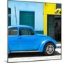 ¡Viva Mexico! Square Collection - "15 Street" Blue VW Beetle Car-Philippe Hugonnard-Mounted Photographic Print