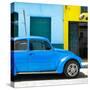 ¡Viva Mexico! Square Collection - "15 Street" Blue VW Beetle Car-Philippe Hugonnard-Stretched Canvas