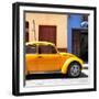 ¡Viva Mexico! Square Collection - "15 Street" Dark Yellow VW Beetle Car-Philippe Hugonnard-Framed Photographic Print