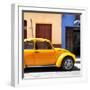 ¡Viva Mexico! Square Collection - "15 Street" Dark Yellow VW Beetle Car-Philippe Hugonnard-Framed Photographic Print