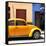 ¡Viva Mexico! Square Collection - "15 Street" Dark Yellow VW Beetle Car-Philippe Hugonnard-Framed Stretched Canvas