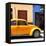 ¡Viva Mexico! Square Collection - "15 Street" Dark Yellow VW Beetle Car-Philippe Hugonnard-Framed Stretched Canvas
