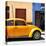 ¡Viva Mexico! Square Collection - "15 Street" Dark Yellow VW Beetle Car-Philippe Hugonnard-Stretched Canvas