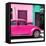 ¡Viva Mexico! Square Collection - "15 Street" Deep Pink VW Beetle Car-Philippe Hugonnard-Framed Stretched Canvas
