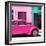 ¡Viva Mexico! Square Collection - "15 Street" Deep Pink VW Beetle Car-Philippe Hugonnard-Framed Photographic Print