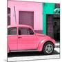 ¡Viva Mexico! Square Collection - "15 Street" Hot Pink VW Beetle Car-Philippe Hugonnard-Mounted Photographic Print
