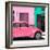 ¡Viva Mexico! Square Collection - "15 Street" Hot Pink VW Beetle Car-Philippe Hugonnard-Framed Photographic Print