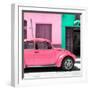 ¡Viva Mexico! Square Collection - "15 Street" Hot Pink VW Beetle Car-Philippe Hugonnard-Framed Photographic Print