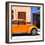 ¡Viva Mexico! Square Collection - "15 Street" Orange VW Beetle Car-Philippe Hugonnard-Framed Photographic Print