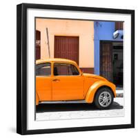 ¡Viva Mexico! Square Collection - "15 Street" Orange VW Beetle Car-Philippe Hugonnard-Framed Photographic Print