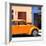 ¡Viva Mexico! Square Collection - "15 Street" Orange VW Beetle Car-Philippe Hugonnard-Framed Photographic Print