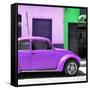 ¡Viva Mexico! Square Collection - "15 Street" Purple VW Beetle Car-Philippe Hugonnard-Framed Stretched Canvas