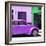 ¡Viva Mexico! Square Collection - "15 Street" Purple VW Beetle Car-Philippe Hugonnard-Framed Photographic Print